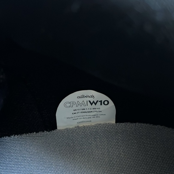 Allbirds Canvas Pacer Mids Black Canvas Sneakers Women's Size 10 - Picture 7 of 7